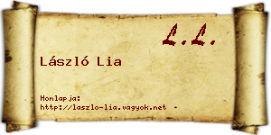 László Lia névjegykártya